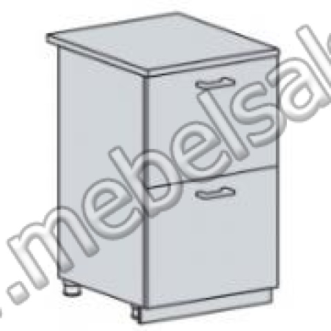 НУВЕЛЬ ШКАФ НИЖНИЙ 500 С 2 ЯЩИКАМИ (ШН2Я 500)